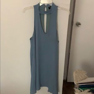 Lulus light blue V neck cocktail dress!